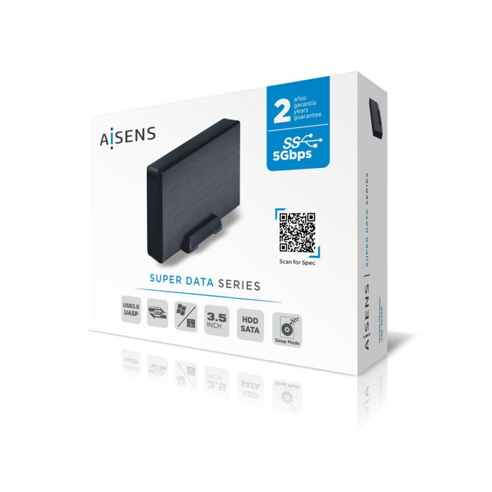Aisens ASE-3530B Caja Externa 3.5 pulgadas SATA a USB 3.1 Gen1 Negra